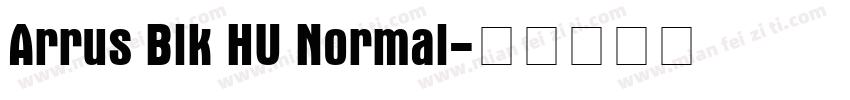 Arrus Blk HU Normal字体转换